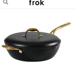 Frok Ceramic Black and Gold Non-Stick Sauté Pan